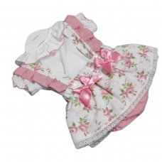 PQ214- Cerise: Baby Girls Luxury 2 Piece Outfit (0-12 Months)